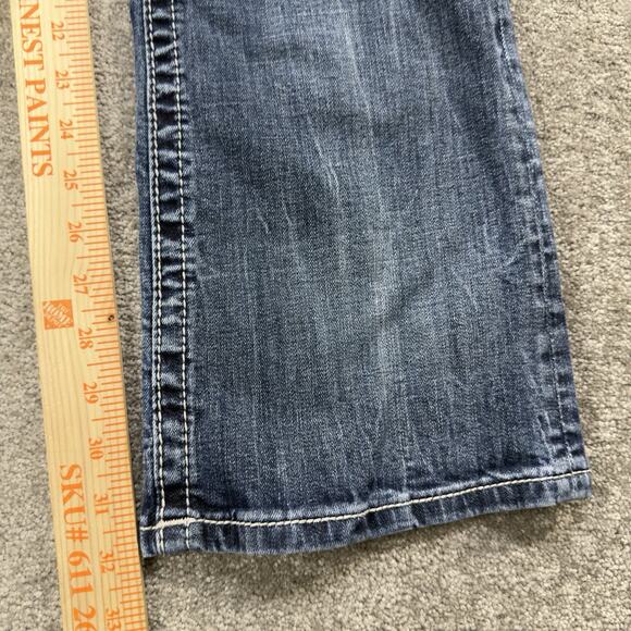 Miss Me Womens Bootcut Jeans MP8705B Embroidered Flap Style Pockets 31 Colorful - Picture 2 of 14